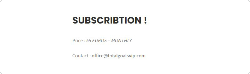 Pricing and payment at Totalgoalsvip.com